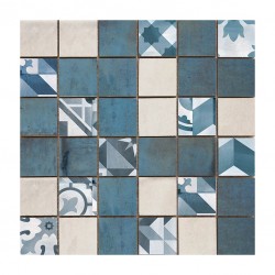 Мозаечни плочки за баня в син цвят 30х30 Montblanc Mosaico