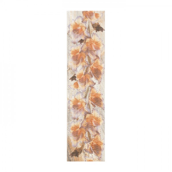 Плочки фризови в цвят охра с цветя   12,5х50см - Ито Айрис