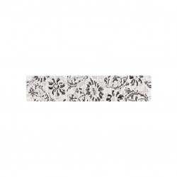 Фризови плочки в бял цвят на флорални елементи 5x25/ Vivel Listelo 