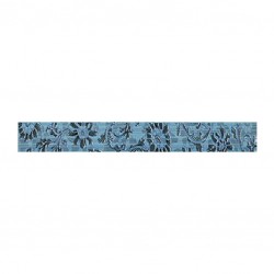 Фризови плочки в син цвят на флорални елементи 5x40/ Vivel Listelo 