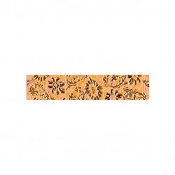 Фризови плочки в оранжев цвят на флорални елементи 5x25/ Vivel Listelo 