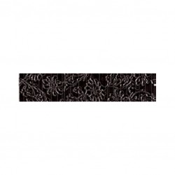 Фризови плочки в черен цвят на флорални елементи 5x25/ Vivel Listelo 