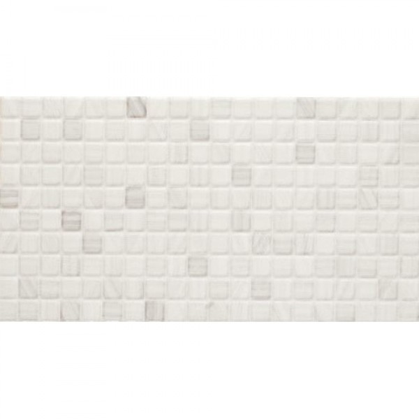 Мозаечни плочки Mosaico, цвят бял, 25x50